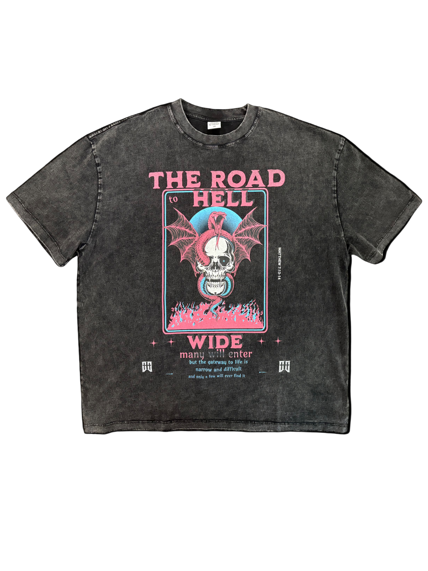 “The Road to Hell – Christian Metal Streetwear Tee”