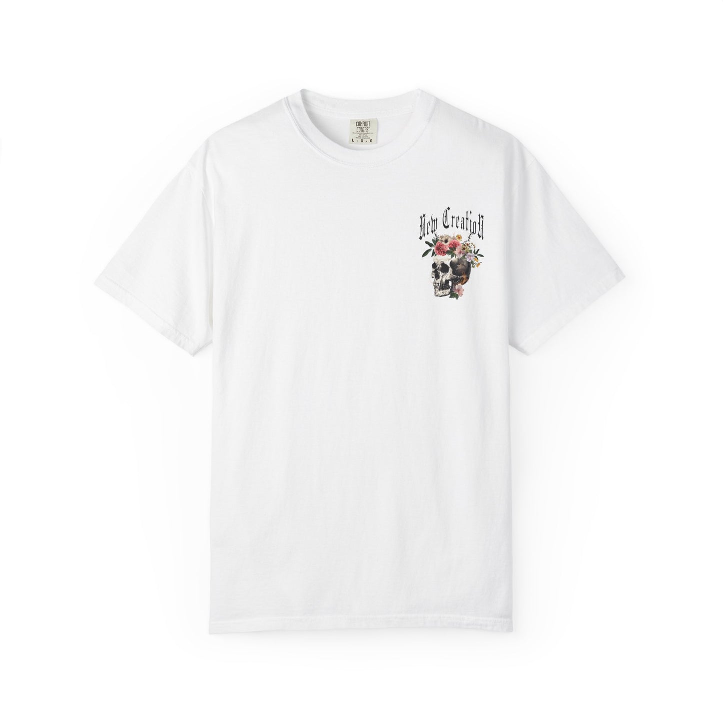 New Creation Floral Skull Tee