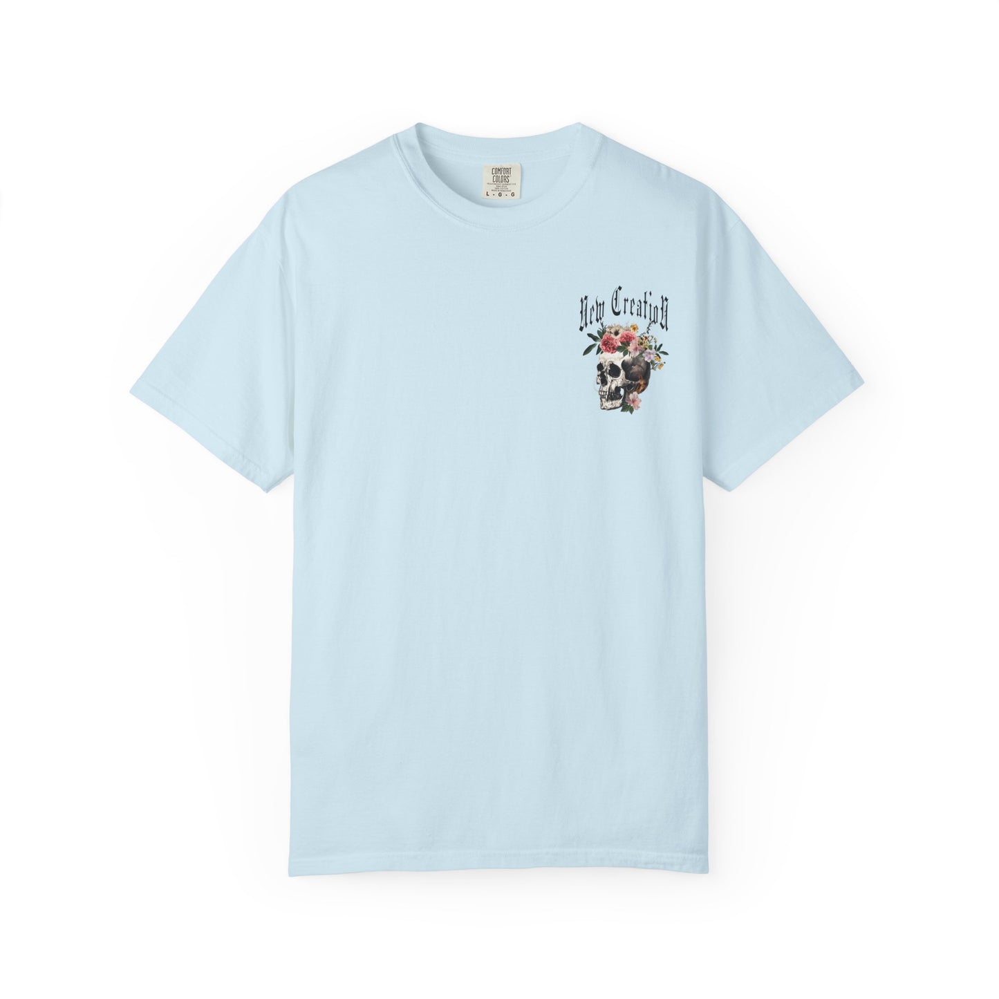 New Creation Floral Skull Tee