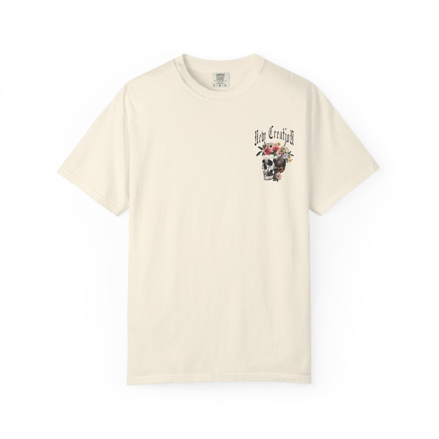 New Creation Floral Skull Tee