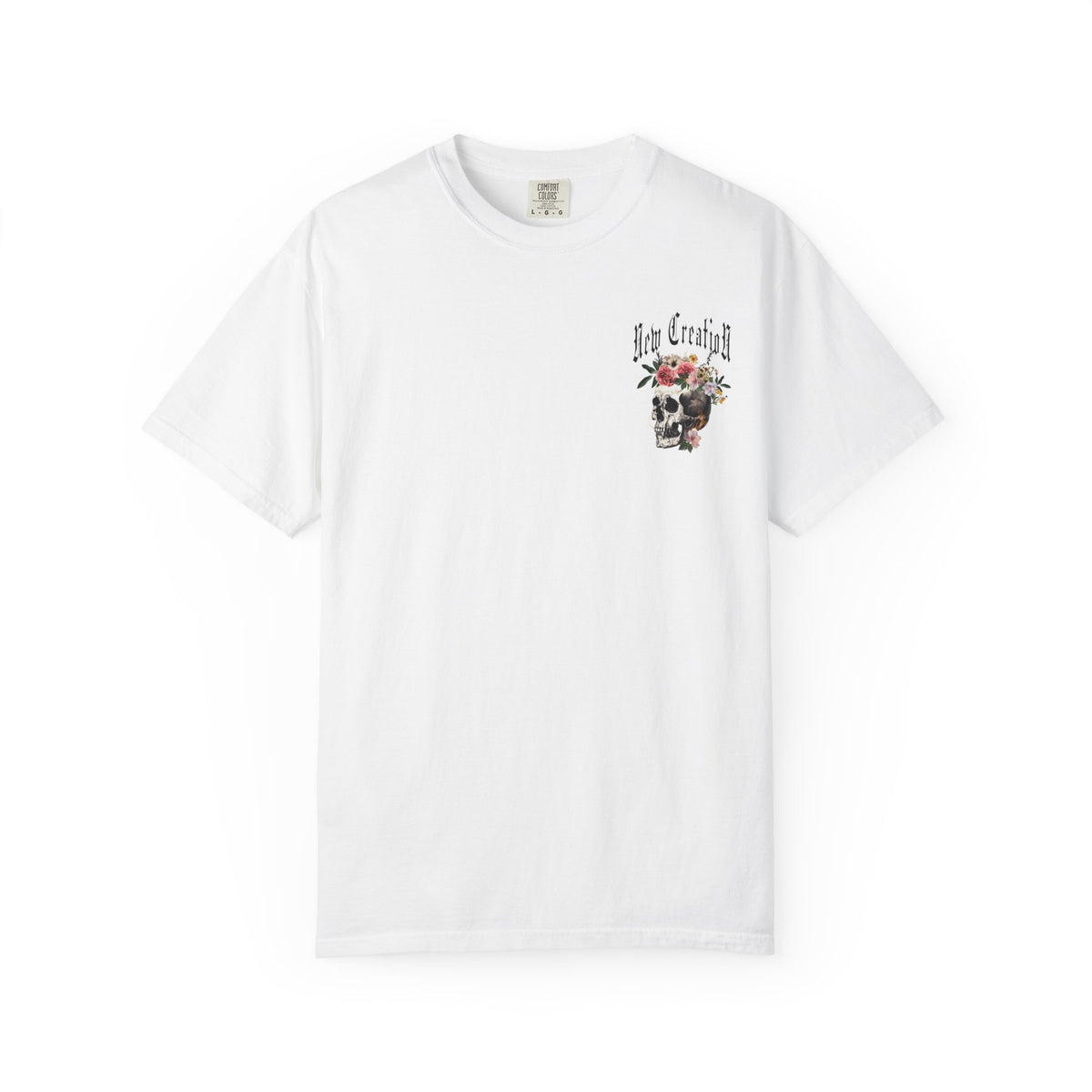 New Creation Floral Skull Tee