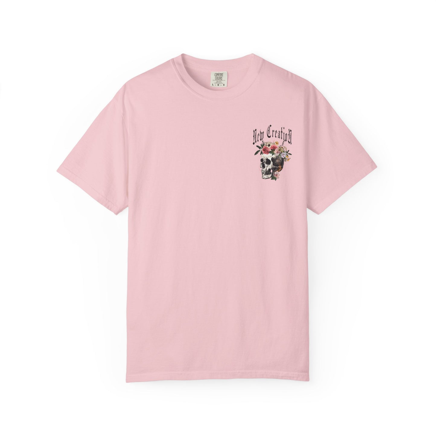 New Creation Floral Skull Tee