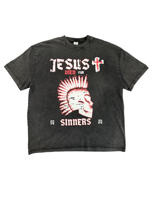 Jesus Died For Sinners – Christian Rock Graphic Tee